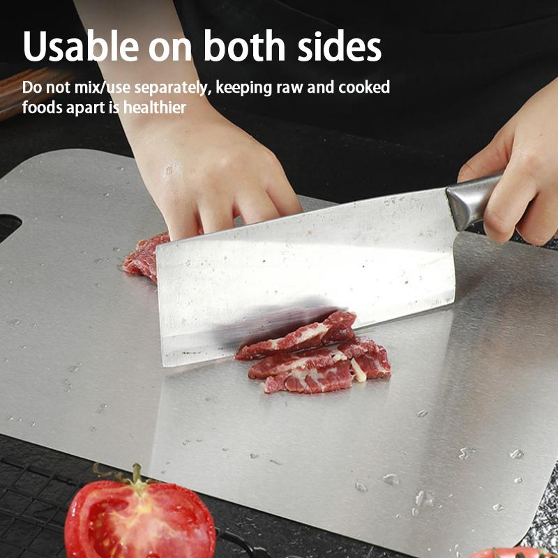 Nerezové krájecí desky do kuchyně, zesílené oboustranné krájecí desky na potraviny