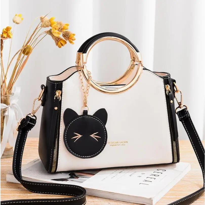 Damenring Handtasche neue Mode Umhängetasche schlicht vielseitig Messenger Bag tragbare kleine quadratische Tasche personalisierte Damentasche