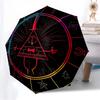 1pc Gravity Falls Bill Cipher Automatic Folding Umbrella - Compact 8-Rib Design, Durable Plastic & Iron, Lightweight for Outdoor Daily Use,  a0929178