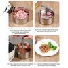 Falafel Press Mold Stainless Steel Meatball Maker 6/12-Hole Manual Meat for Homemade Easy to Clean Maker Beef Pork Fish Balls Non-Stick Shaper,