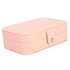 Travel Jewelry Box Portable Mini Jewelry Storage Box Double Layer PU Leather Jewelry Organizer for Earrings Rings