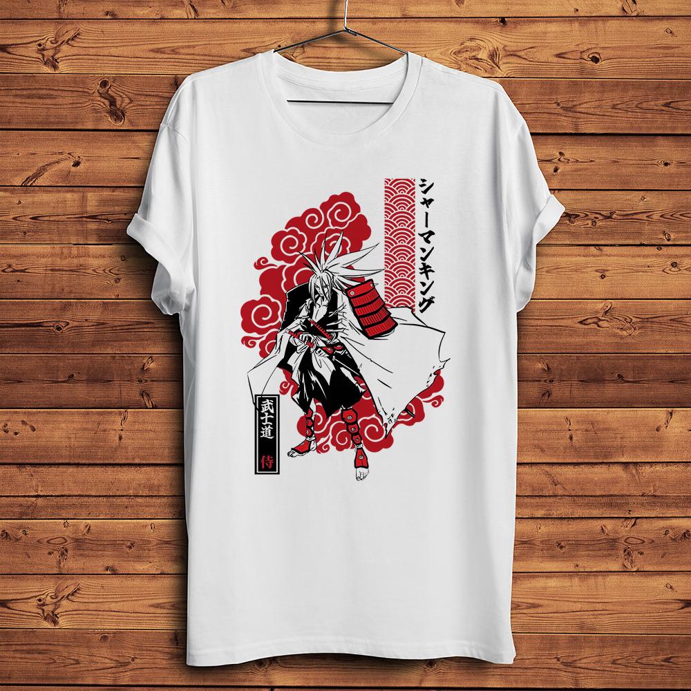 ShaUnisex samurai Amidamaru Yoh Asakura Funny anime T Shirt Unisex homme daily Short sleeve TShirt Unisex Streetwear Unisexga tee