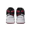 Jordan Zapatillas de Baloncesto para Niños Air Jordan 1 FlyEase de Cuero Antideslizantes Resistentes a la Abrasión de Caña Alta Negro Rojo DC7986-106