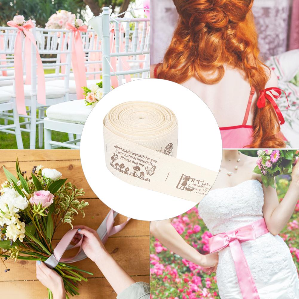 2Pcs Printed Cartoon Polyester Cotton Ribbon for  Craft Christmas Wedding Gifts Wrapping Decorati