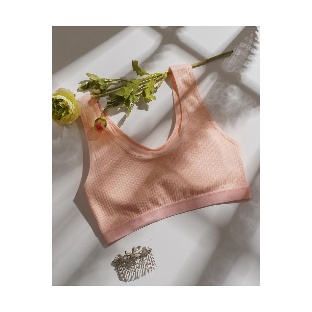 Schwarzes, geripptes Sport-Bustier mit dicken Trägern