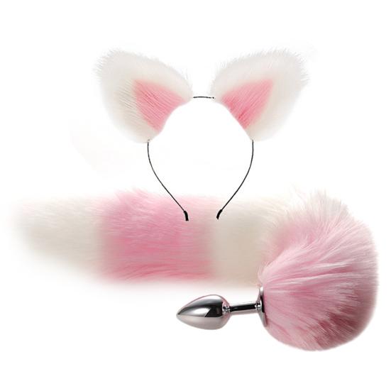1 Set Anal Plug with Headband Multicolor Relieve Fatigue Quick To Climax Reusable Role Play Tool Aluminum