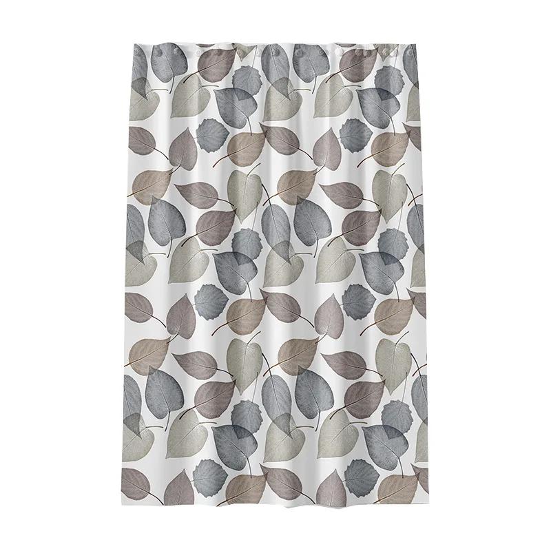 

Shower Curtain With Hooks Waterproof Thickened Bathing Sheer Colorful Leaves Bath Curtain Shower Partition Curtain W60H190(CM)-1 Pcs