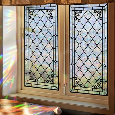 45*100cm Colorful Geometric Window Decals Electrostatic Glass Sticker