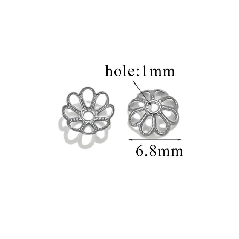 Stainless Steel Petal Bead Caps, Bead Caps with 18k Vacuum Plating, Diy Necklace Bracelet Jewelry