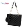 Cozy Up Women's Bag Classic Lingge Embroidered Bag Chain Bag Women's Large Capacity Combination Bag