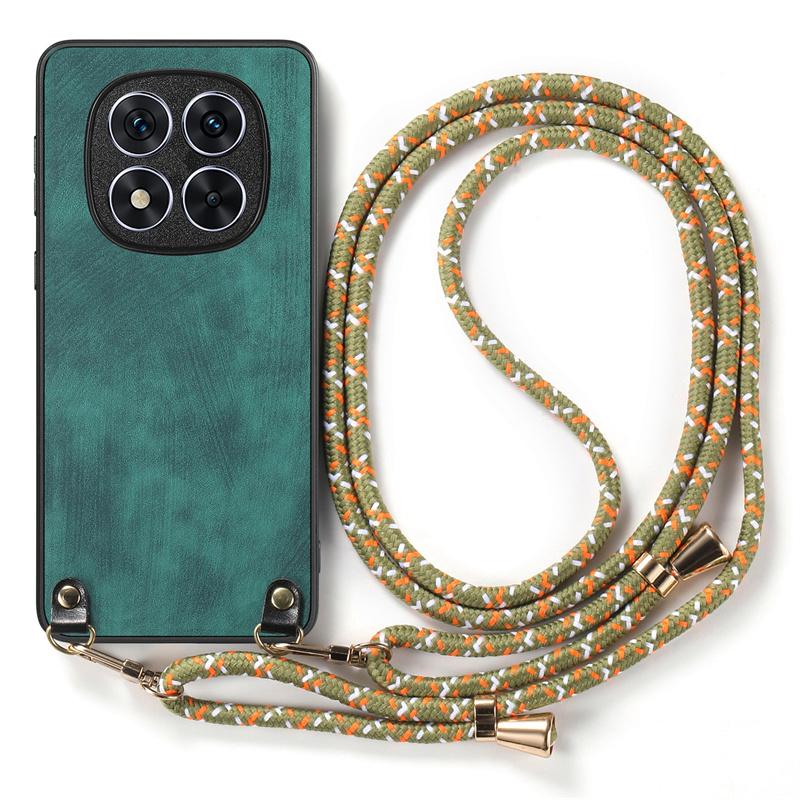 Leather Adjustable Crossbody Strap Case for Xiaomi Redmi Note 14 Pro Plus Detachable Lanyard Cover for Redmy Note14 Note14pro+