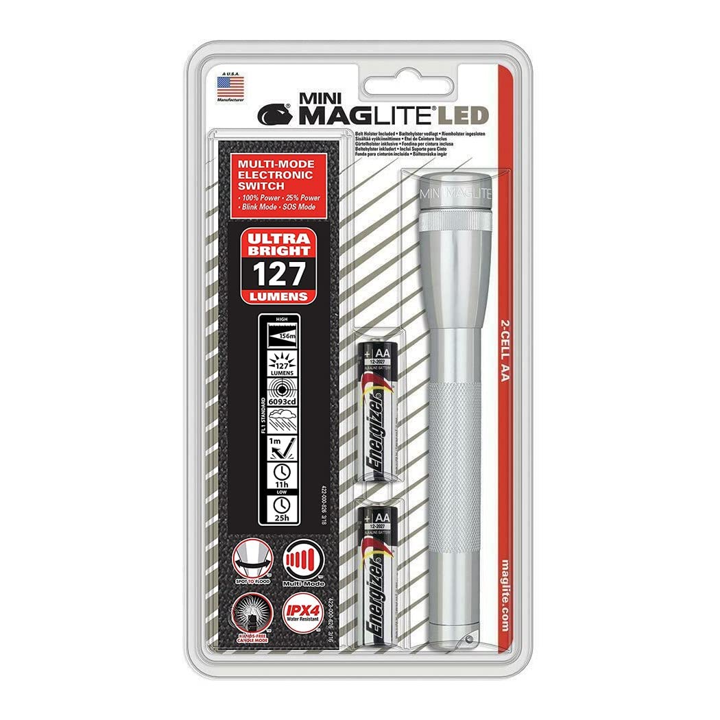 

Mini Mag LED AA Silver 2 AA batteries SP2210H MAG-LITE [Used] серебряный