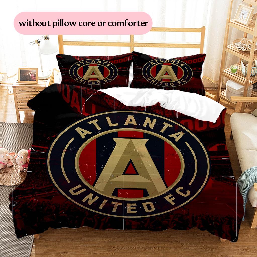 Atlanta United FC Pattern Bedding Home Decoration Birthday Gift (1 * duvet cover + 2 * pillowcase, without core)