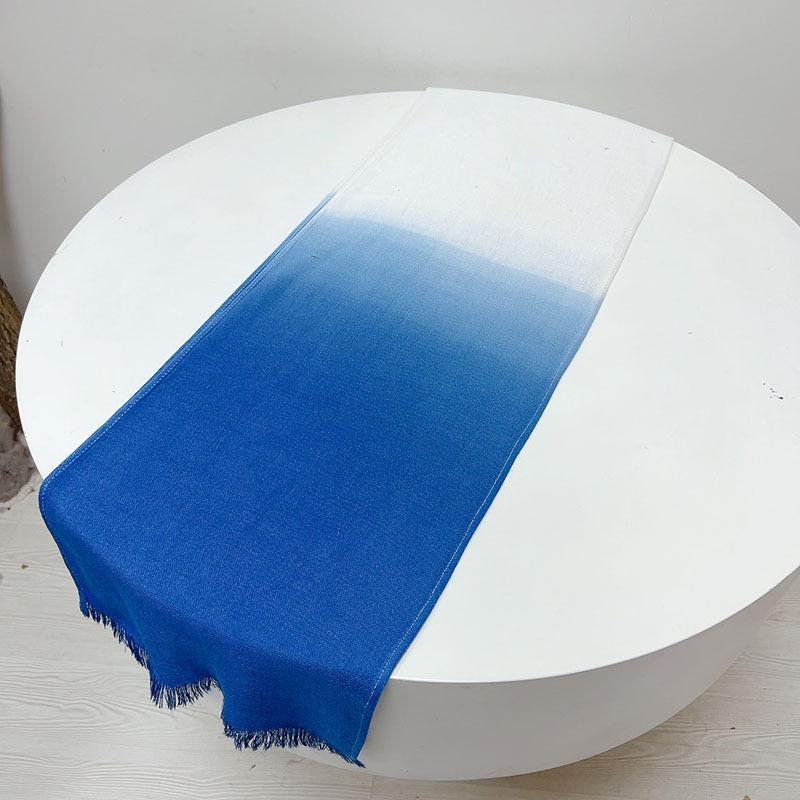 Spring And Summer Linen Tie-Dyed Silk Scarf, Thin Breathable Thin And Narrow Small Scarf With Characteristic Beveled Yarn Two-Color Optional