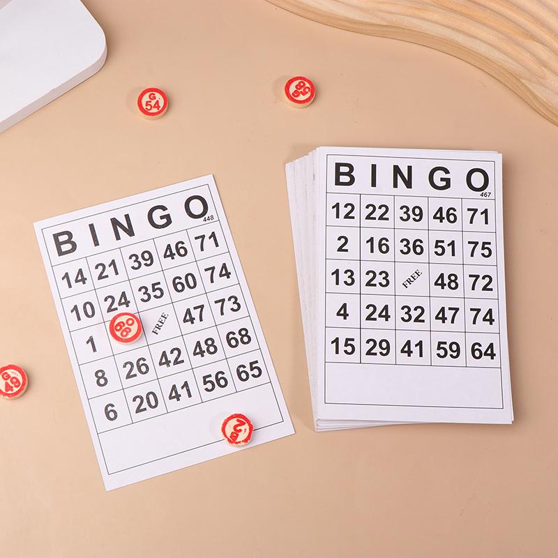 40 de bucăți de cărți de Bingo Citește ușor 75 de numere Jetoane Joc de cărți Joc de masă Activitate Inteligență Jucării educaționale Bingo pentru copii