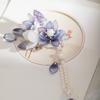 2pcs Chinese Style Tassel Hair Clips Spring Fairy Flower Hairpin For Women Girls Elegant Pearl Glass Hair Clip Hair Accessories