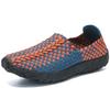 Sneakers Estive da Uomo Nere Treccia Spiaggia Morbide Leggere Scarpe Sportive Casual Tessuto Traspirante Slip on Ballerine