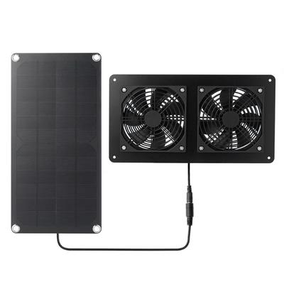Ventilador elétrico solar portátil de 5 W para acampamento ao ar livre, ventilador para barraca, exaustor de odores de animais de estimação, ventiladores de circulação, à prova de chuva ao ar livre