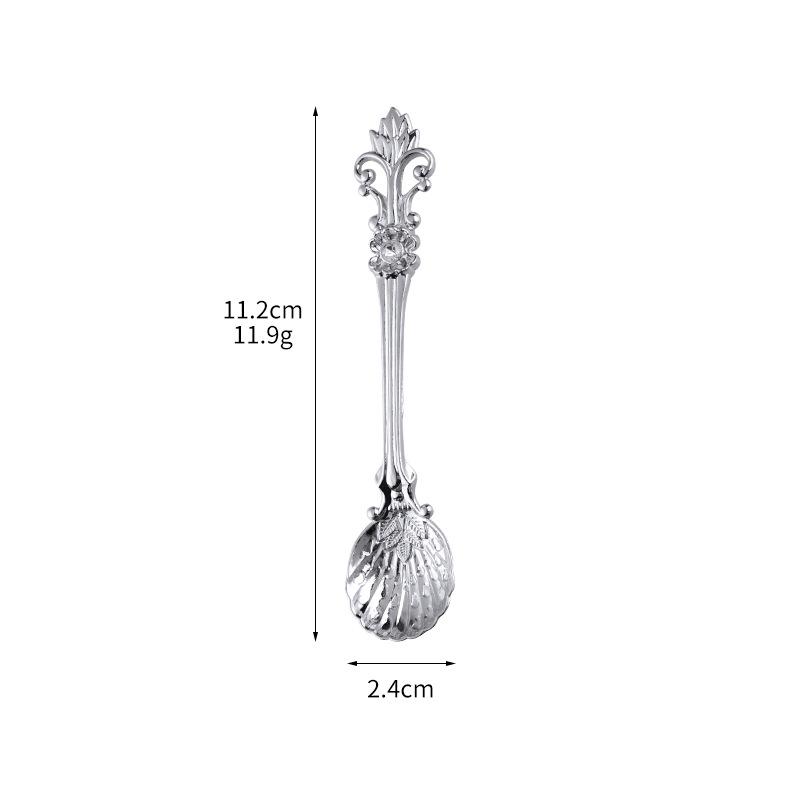 New Vintage Coffee Spoon Tableware Elegant Soup Spoon Metal Teaspoon Decorative Stirring Spoons