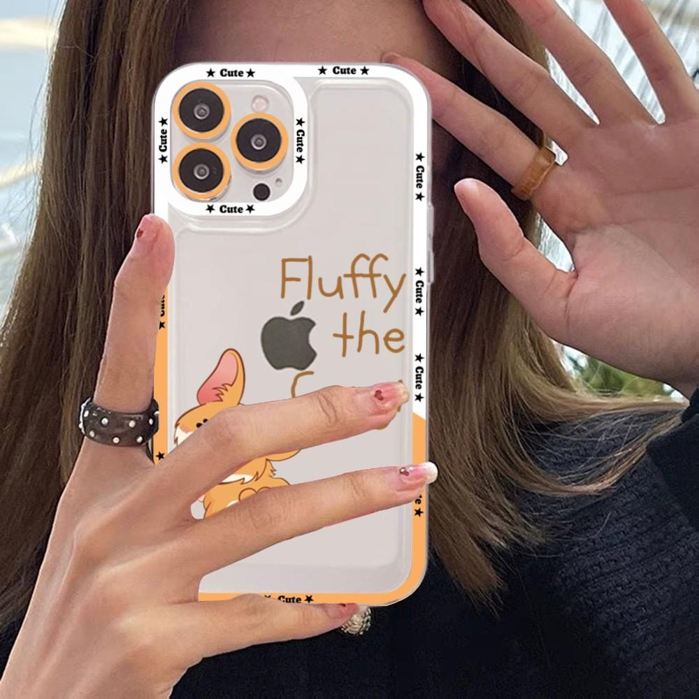 Cute Cartoon Corgi Phone Case For iPhone 15 14 13 12 11 Pro Max XS X XR Mini Protective Cover