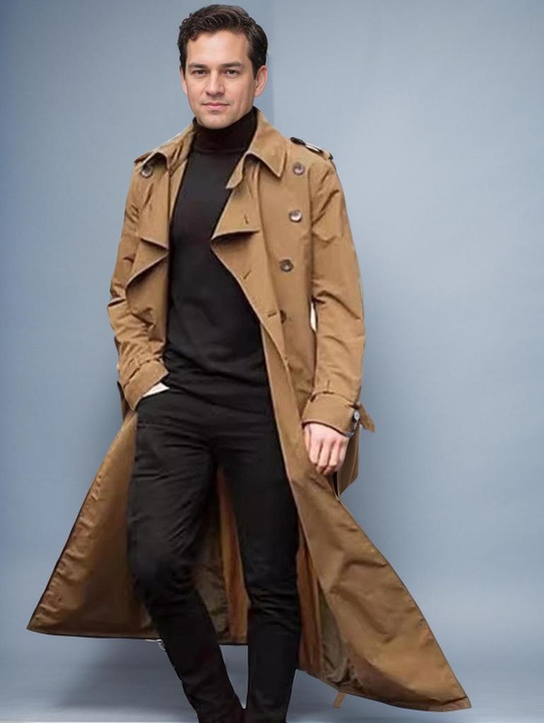 Men's Extra-Long Trench Coat - Fashionable Casual Jacket (In Stock)