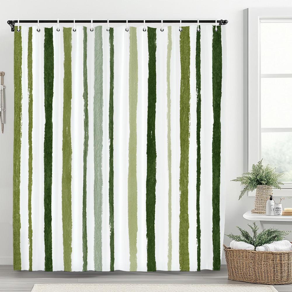 Simple Colorful Lines Modern Fashion Pattern Shower Curtain Home Decoration Creative Personalized Shower Curtains