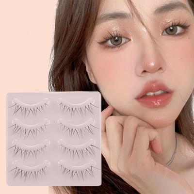 5 paar Natürliche Falsche Wimpern Dünne Band Kurze Handgemachte Lighte Weiche Wimpern Cosplay Koreanische Mode Wispy Verlängerung Make-Up-Tools