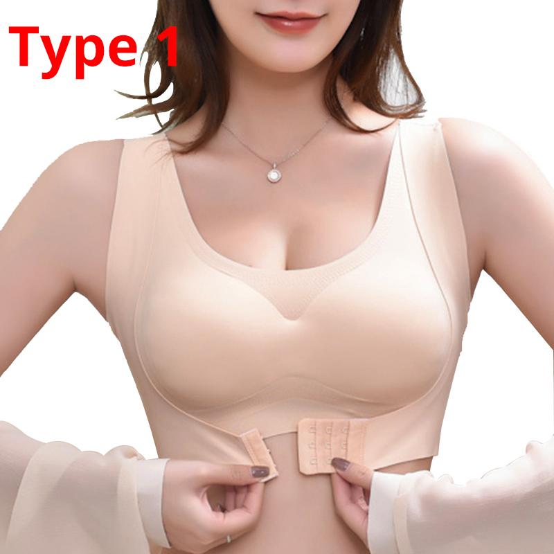 

Women Sports Bras For Women Push Up Bra Posture Corrector Bralette Front Closure Female Underwear Cross Back Tops Top Women Bra XL