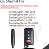 Keychain shell replacement part suitable for Toyota Avalon Camry Corolla RAV4 Highlander Sequoia 2011 2012 2013 2014 2015 2016 2017 2018  Keyless
