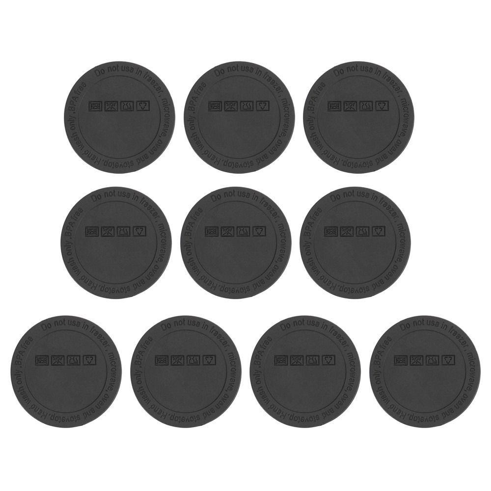 

10Pcs DIY Circular Non-slip Rubber Sublimation Silicone Cup Mat Pads Silicone Coaster