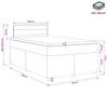 Box Spring Bed with Mattress Black 120 x 190 cm Fabric