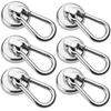 6 Pack Magnetic Hooks,Heavy Duty Magnetic Hooks with Swivel Carabiner Hook