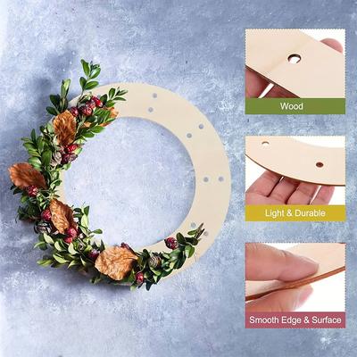 1/6 stücke Kreative Kranz Holz Kreis DIY Handgemachte Ring Kranz Hochzeit und Festival Home Decor