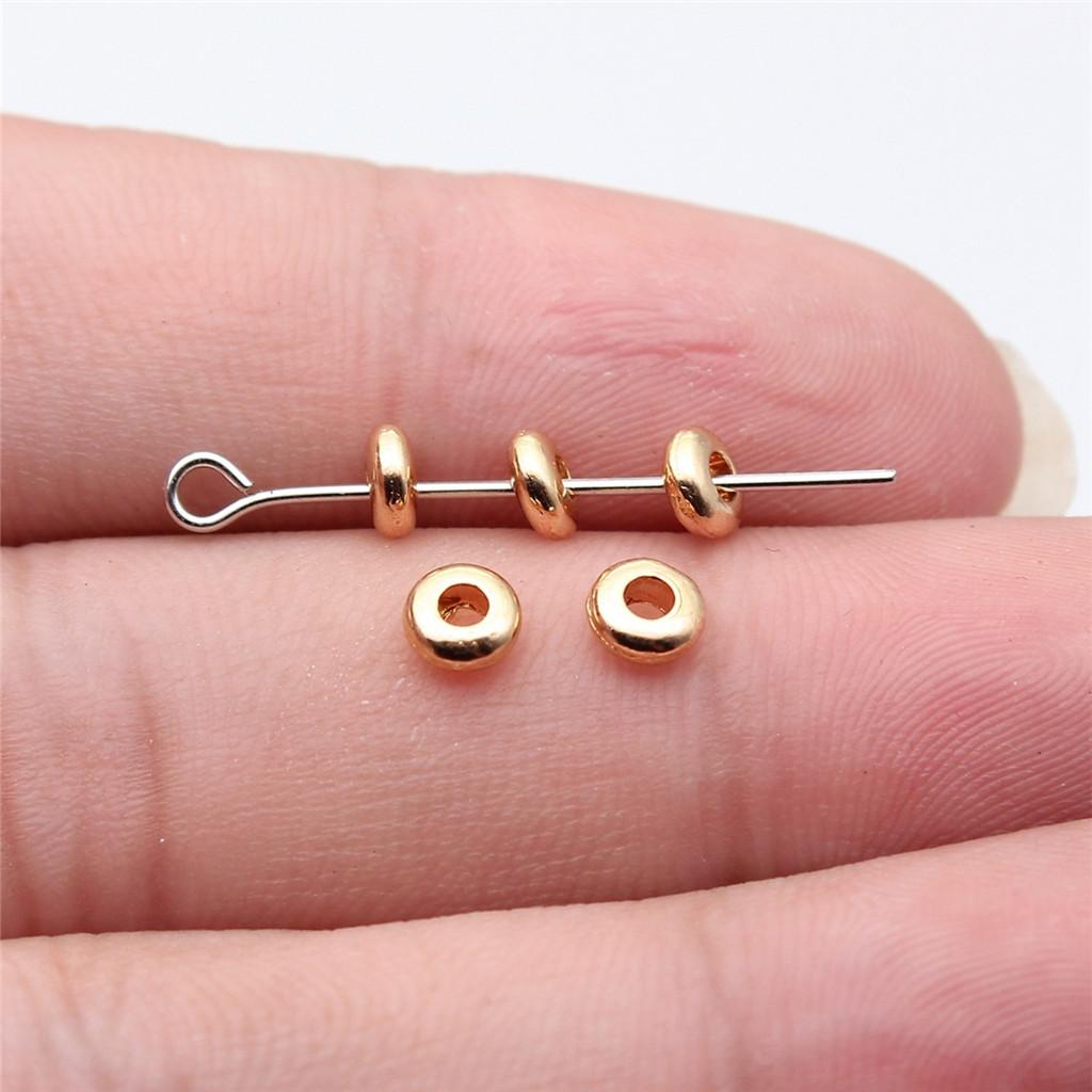 

Аксесуари Деталі Маленькі Тороїдальні Роздільні Намистини Мінімалістичні Ювелірні Компоненти ZA047 A40-100pcs-5x5x2mm