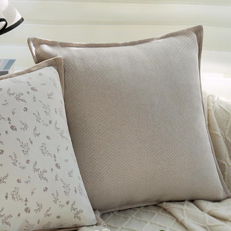 Cream Style Pillow, White Floral Pillow, Pillow Case, Sofa Decorative Pillow Case, Model Room Bay Window Cushion with Core