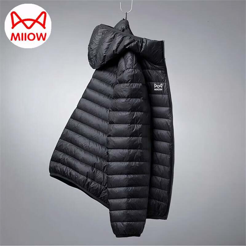 MaoRen Men s Lightweight Hooded Down Jacket L