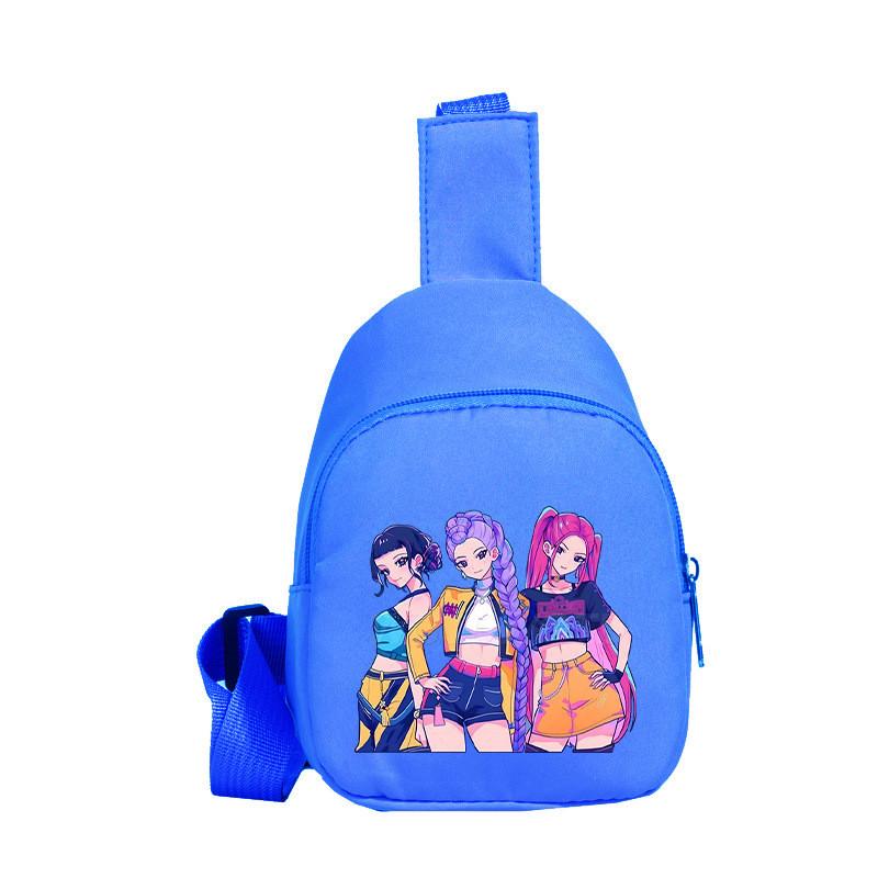 Kids Girls Kpop Hunters Rumi Zoey Mira Printed Student Lightweight Breast Bag Casual Messenger Bags