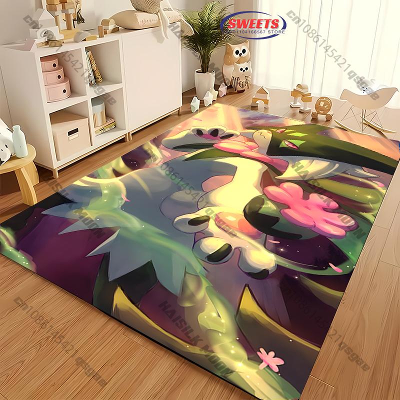 1PC Japanese Anime Theme Carpet Pokemon Meowscarada Print Rug Living Rooms Bedroom Entrance Door Decor Mats, Next Day Shipping