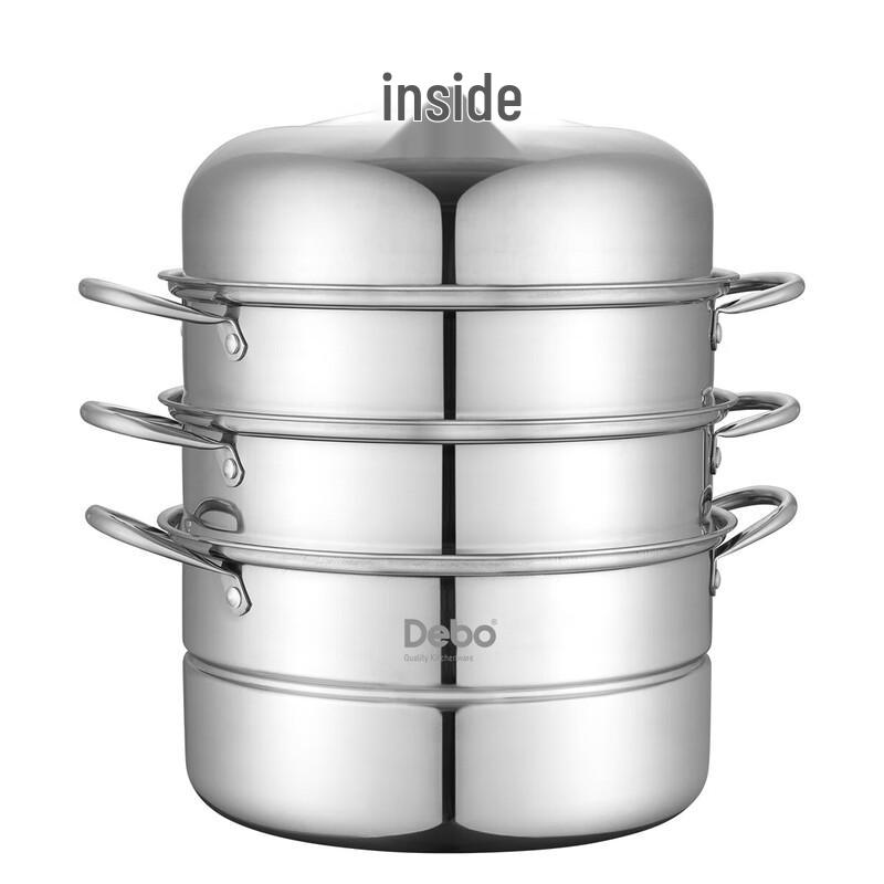 Debo Ladborg 28cm 3-Lagen Edelstahl Multifunktions-Dampfkochtopf