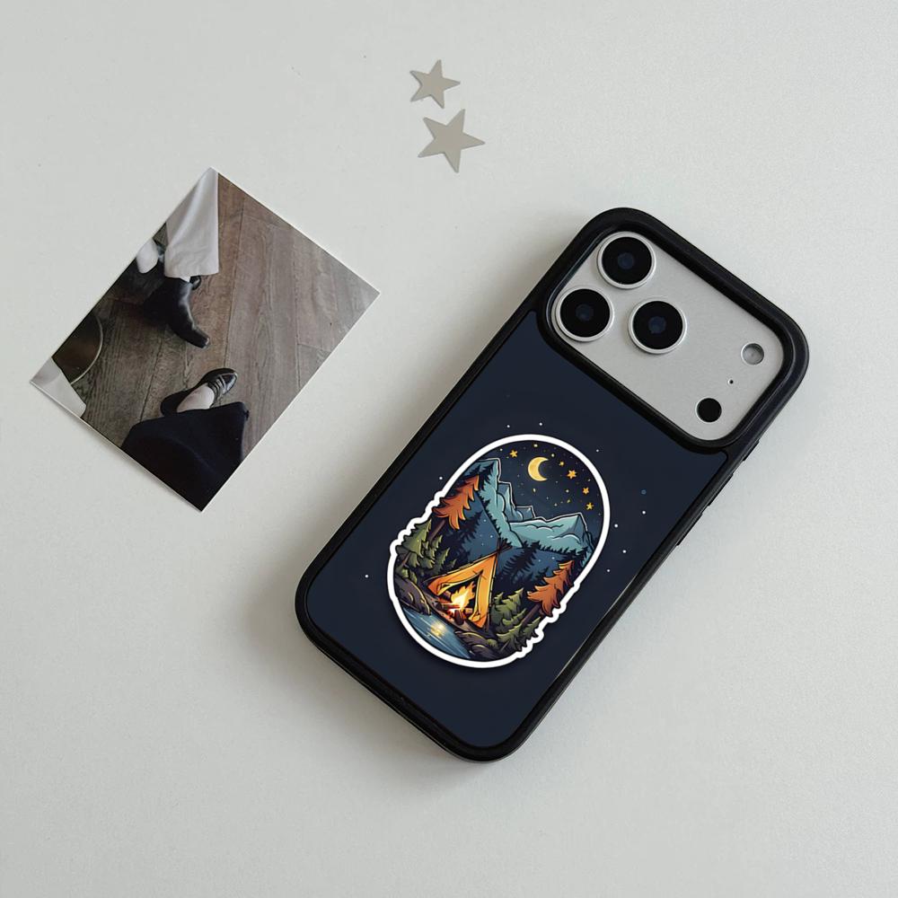 Nature Outdoor Camping Phone Case For IPhone 17 Air 16 15 14 Plus 13 12 11 Pro Max Dual Tone Hard PC Fashion Protective Cover