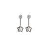 Super Flash Diamond-Set Star Stud Earrings Women'S Fashion Light Luxury Niche Earrings Sweet And Cute Temperament Earrings