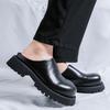 Fashion Thick soled casual men's shoes Fashion and breathable style Leisure Party Black classic versatile shoes Black Street Trends