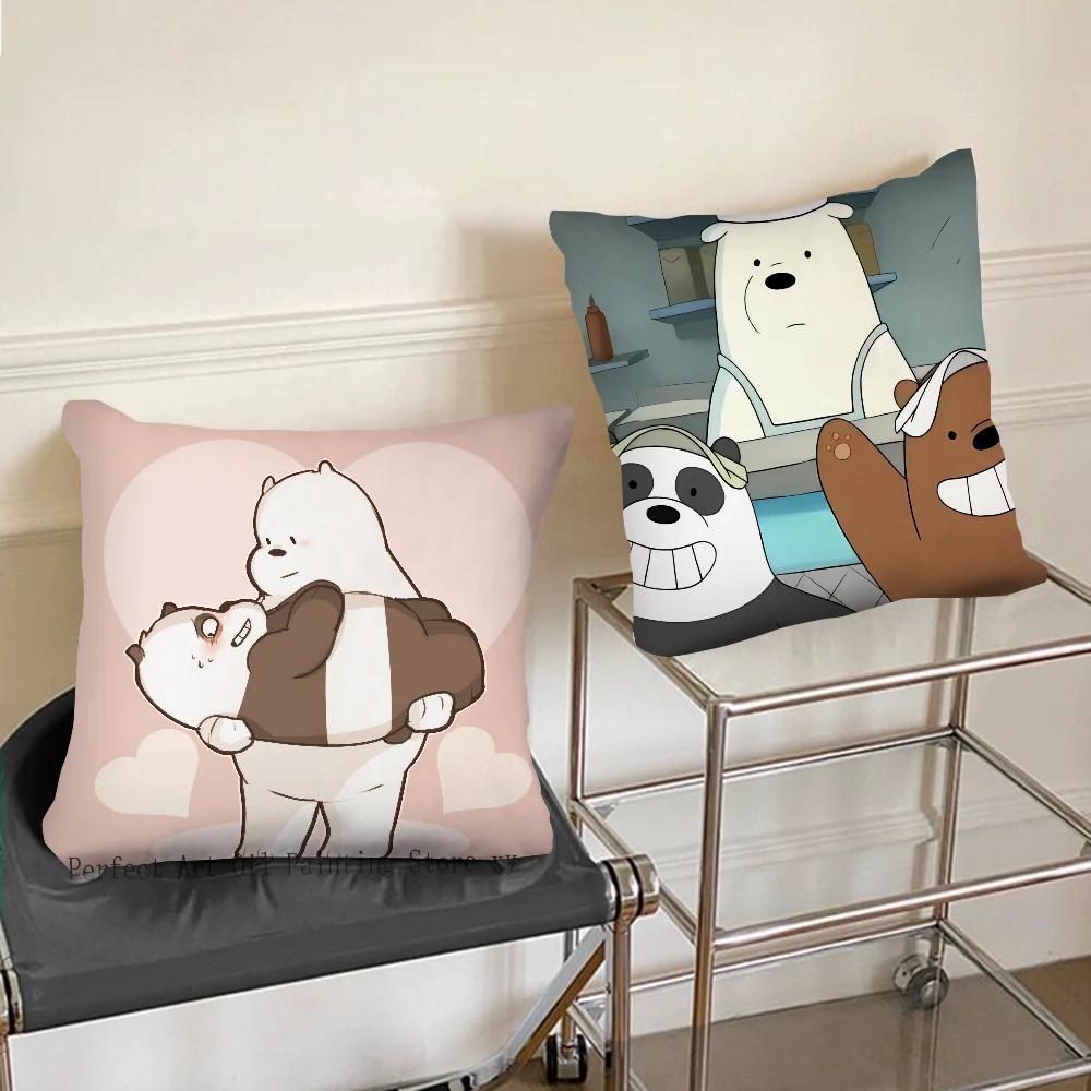 My B-Bare B-Niedźwiadki Kreskówkowe Bajki Poszewka na Poduszkę Kwadratowa Poduszka Sypialnia Sofa Wypoczynek Komfortowa Poduszka Salon Dekoracja Domu