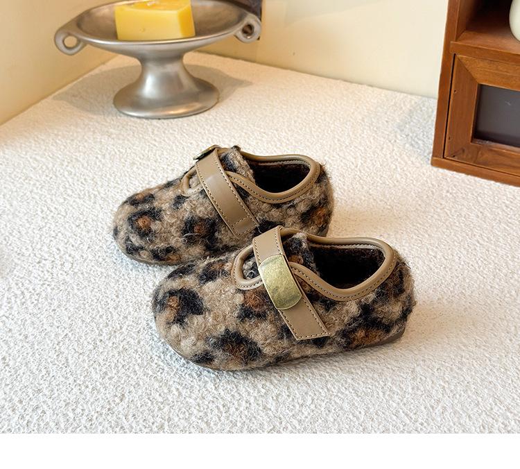 Plüschgefütterte Winter-Mokassins für Mädchen - Warme Baumwoll-Outdoor-Schuhe für kleine Mädchen