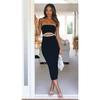 Summer Women's One-Shoulder Sexy Sheath Striped Knit Slim Hip Dresses