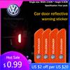 For VW Volkswagen Jetta MK5 Golf 4pcs Car Door Sticker Reflective Safety Warning Mark Decoration Decal For Volkswagen VW RLine R