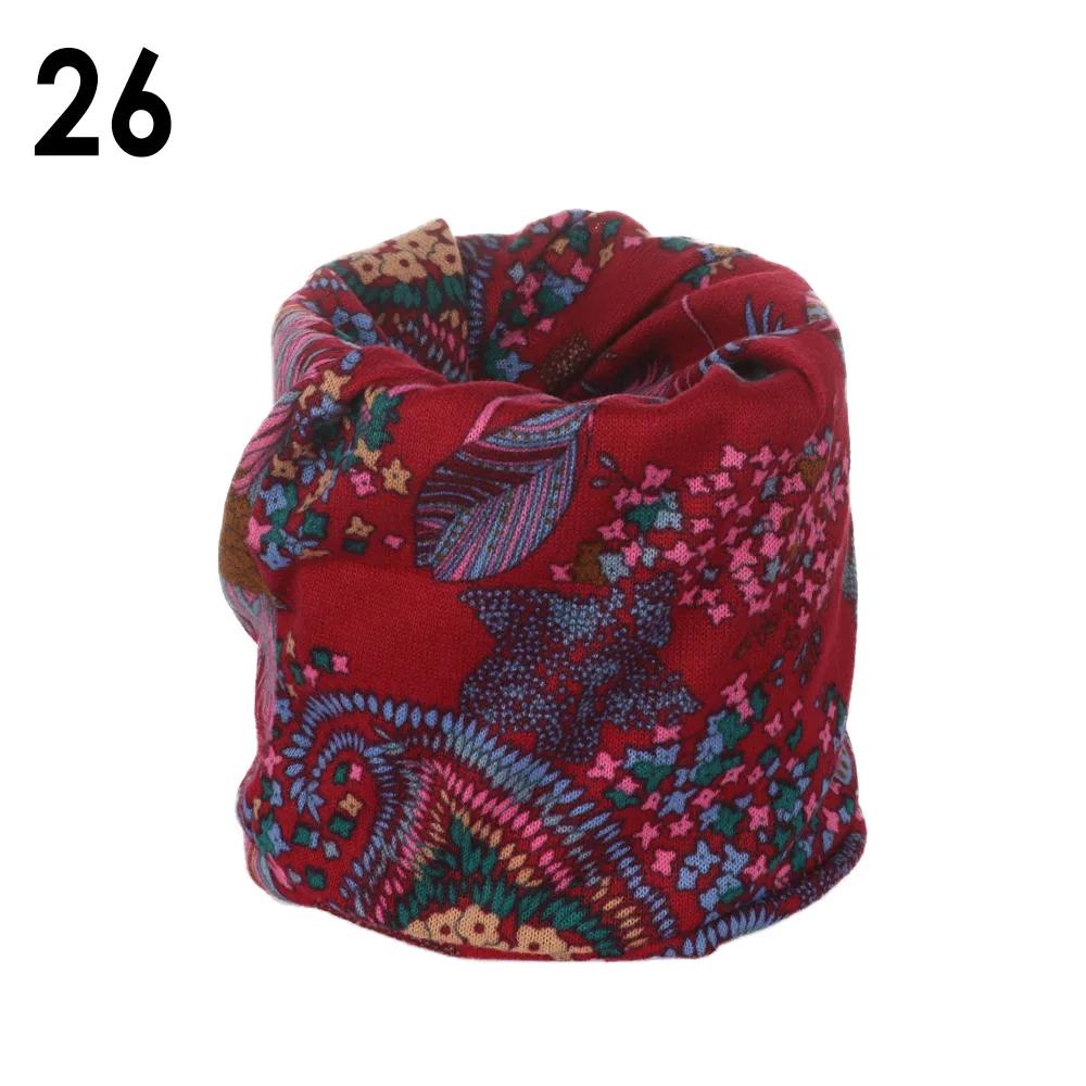 Unisex Cotton Ring Neck Scarf Headbands Autumn Winter Warm Soft Face Cover Outdoor Sports Warmer Snood Collar Headwear