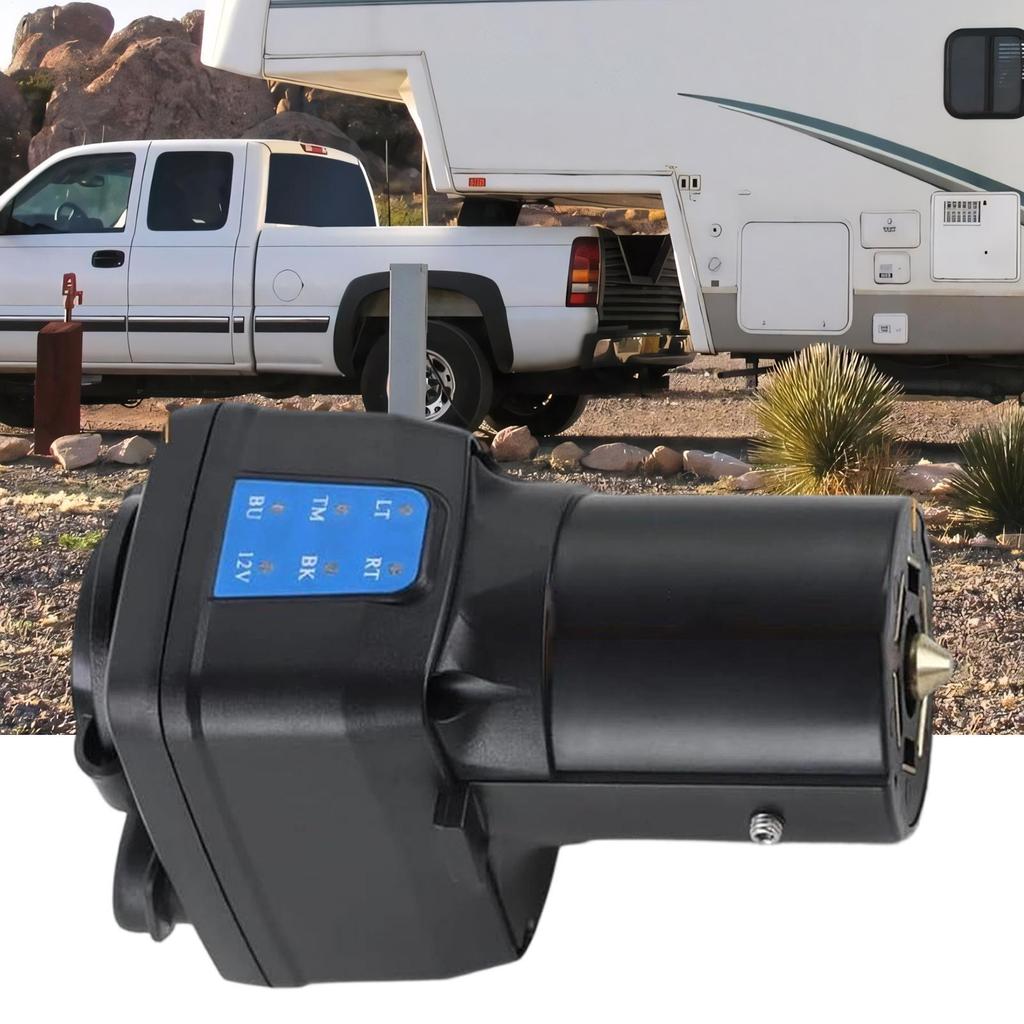 Trailer Plug Tester Waterproof 12V 7 Pin Detector Trailer Light Test Adapter For Boats RV Pickup Wiring Installation Roadside