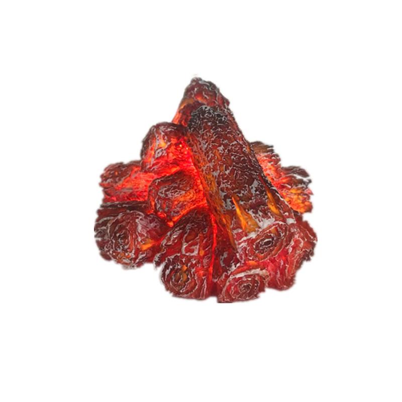 LED Resin Charcoal Flame Light: Modern Minimalist Battery-Operated Ornament & Christmas Gift Props