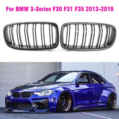 Carbon Fiber Color Front Kidney Grille For BMW 3 Series F30 F31 F35 F80 2013 2014 2015-2018 2019 Racing Grills